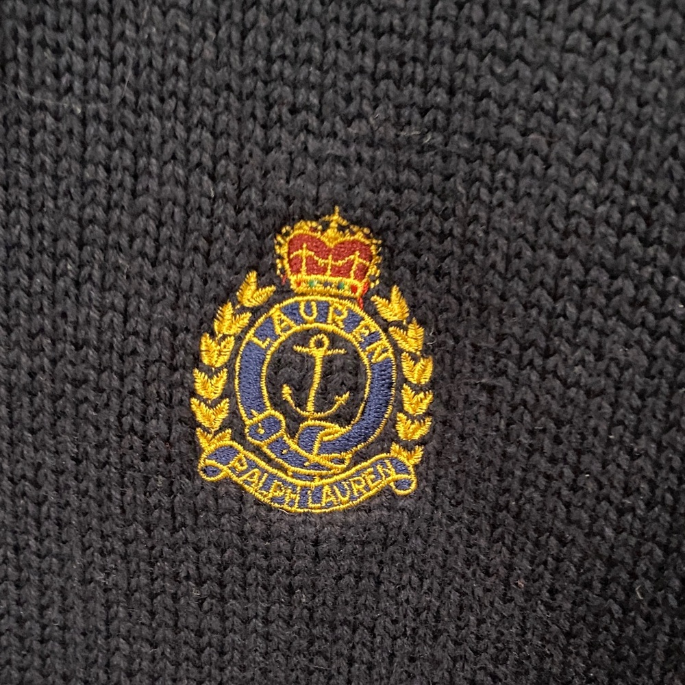 Vintage Ralph Lauren Half-Zip Crest Sweater - Picture 2 of 5